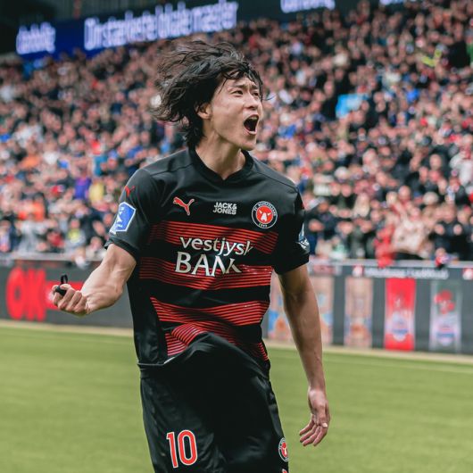 미트윌란 조규성이 득점 후 포효하고 있다. 사진=미트윌란 SNS