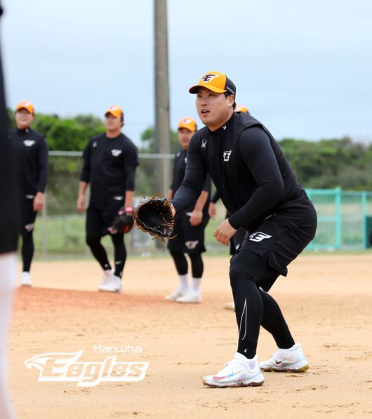 25일 류현진이 2차 스프링캠프에서 훈련에 임하고 있다. 한화이글스 제공