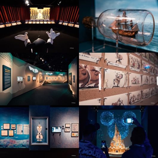 ‘디즈니 100년 특별전’ 전시장 모습. 엑시비션 허브 아시아 제공