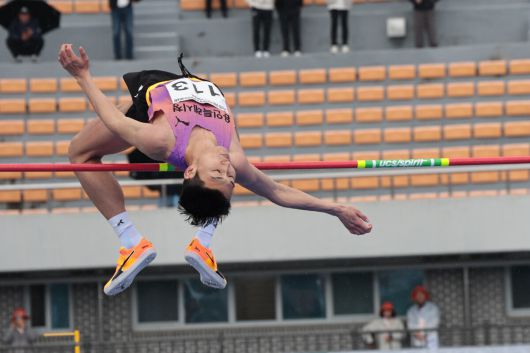 남자부 높이뛰기 우상혁. 사진=대한육상연맹 제공