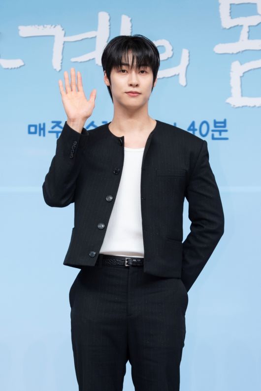 28일 열린 SBS 새 드라마 '사계의 봄' 제작발표회에 참석한 배우 이승협. SBS/뉴시스 제공.