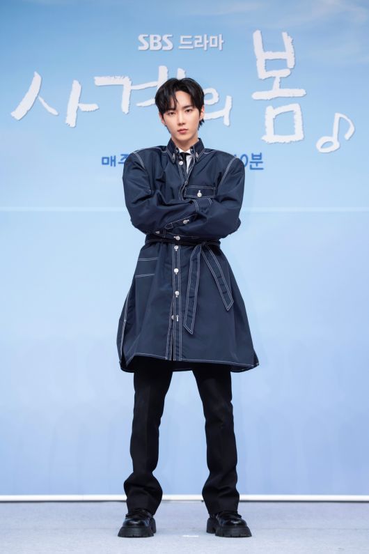 28일 열린 SBS 새 드라마 '사계의 봄' 제작발표회에 참석한 배우 하유준. SBS/뉴시스 제공.