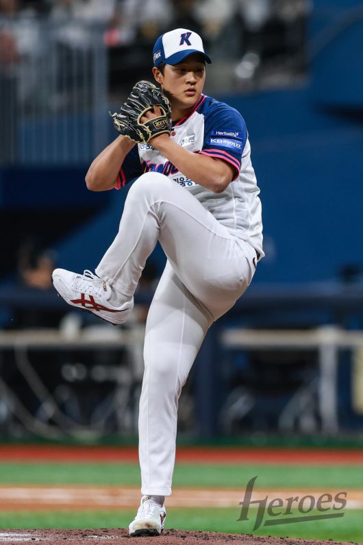 키움 전준표가 투구를 준비하고 있다. 사진=키움 히어로즈 제공