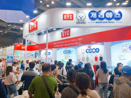 메가주 BYC 부스에 몰린 인파. 박재림 기자
