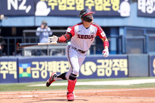 LG 박해민이 타석에서 안타를 때려내고 있다. 사진=LG트윈스 제공