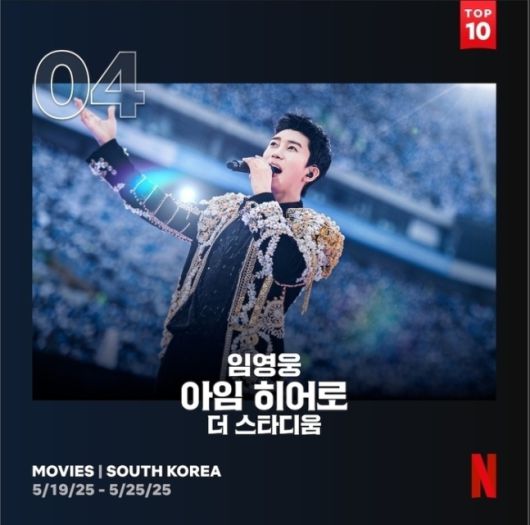 가수 임영웅 콘서트 영화가 넷플릭스에서 꾸준한 흥행을 이어가고 있다.  사진 제공 = 넷플릭스