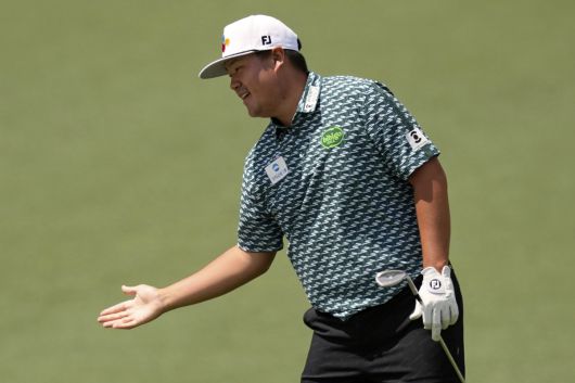 임성재가 지난 4월 미국 조지아주의 오거스타 내셔널 골프클럽에서 열린 마스터스 토너먼트에 출전해 밝게 미소 짓고 있다. 사진=AP/뉴시스
