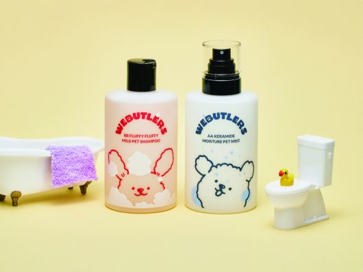 위버틀러즈의 반려견 전용 샴푸와 미스트 제품 사진. 위버틀러즈 제공