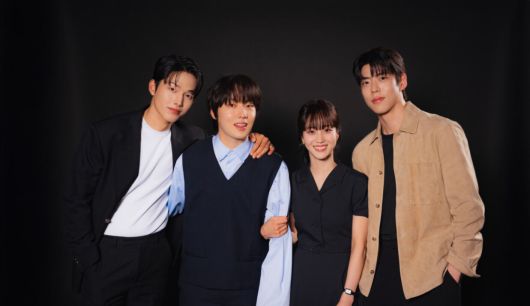 티빙 오리지널 시리즈 '러닝메이트'에 출연한 이정식, 윤현수, 홍화연, 최우성(왼쪽부터). 티빙 제공.