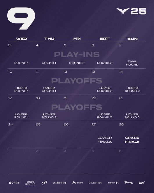2025 LCK 3~5R 대진표. LCK 제공