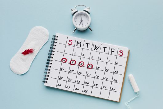 period calendar feminine products. High resolution photo