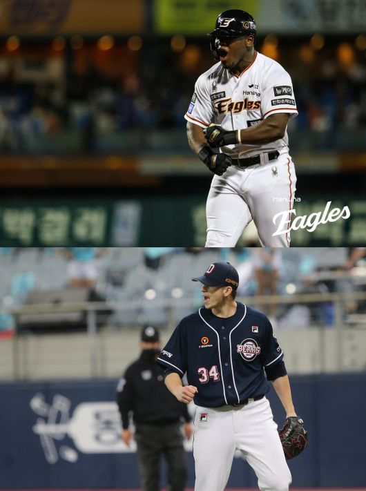 사진=한화이글스(위), 두산베어스