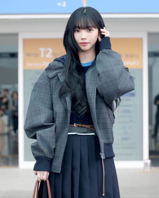 그룹 에스파 카리나 출국. 자료=프라다(PRADA) 제공