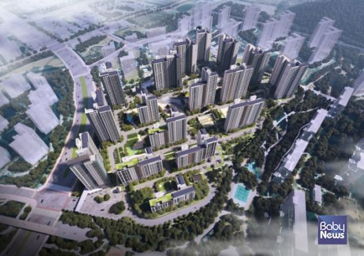 동탄 포레파크 자연& 푸르지오 조감도. ⓒ대우건설