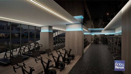 써밋 피트니스 컬러테라피 조명. ⓒ대우건설