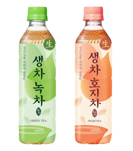 ▲웅진식품 ‘생차 녹차•호지차’. ⓒ웅진식품