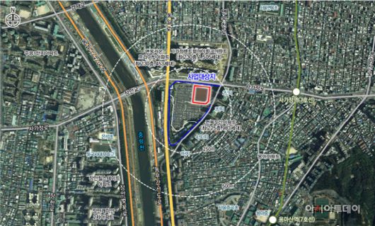 서울 중랑구 면목동 면목유수지 위치도/제공 = 서울시