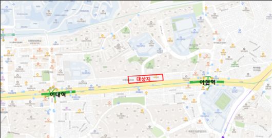 북아현4 위치도.