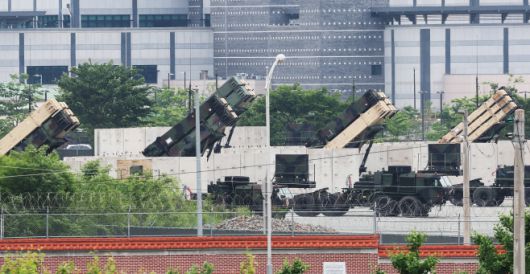 23일 경기도 평택시 캠프 험프리스에 패트리엇 미사일이 배치돼 있다./연합