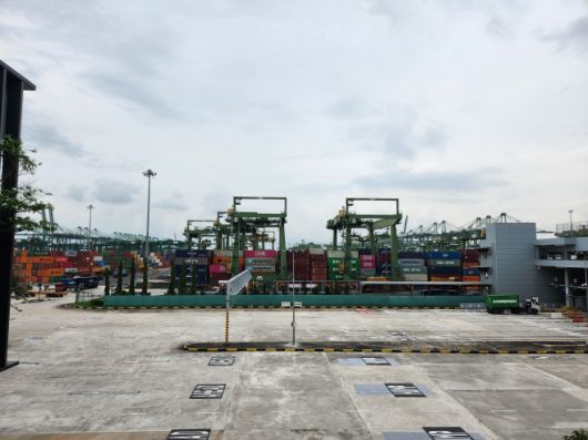 싱가포르 터미널 운영사 PSA의 파시르 판장 터미널 전경. /김한슬 기자