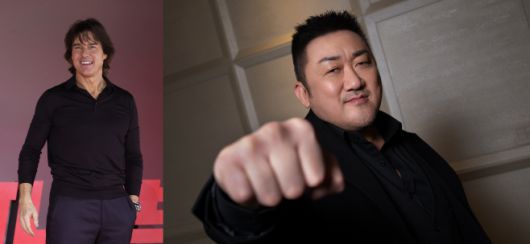 할리우드와 한국을 각각 대표하는 흥행 보증수표 톰 크루즈(왼쪽)와 마동석의 신작 역시 기대에 못 미치는 흥행 성적으로 아쉬움을 자아냈다./연합뉴스, 제공-롯데엔터테인먼트