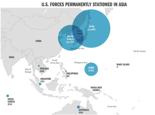 인도·태평양 지역에 주둔하고 있는 미군 규모./미국 국방우선순위 보고서 캡처