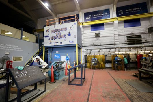 미국 펜실베이니아주 필라델피아의 한화필리조선소 내 업무 교육 시설 모습으로 16일(현지시간) 찍은 사진./(필라델피아)하만주 특파원