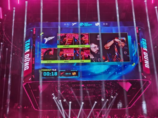 점수 하나를 두고 몇 차례나 타임아웃이 반복됐다. /VCT 퍼시픽 중계 캡처