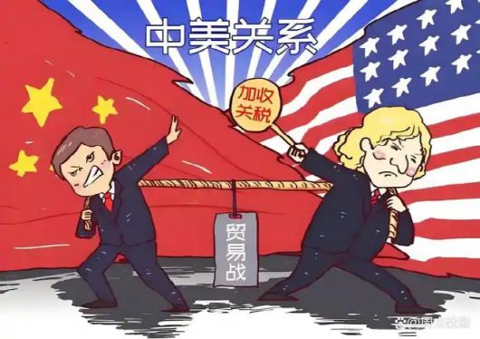 미중 간 관세전쟁을 묘사한 매체의 만평. 30일 열린 양국 정상회담의 결과로 볼 때 앞으로는 전쟁이 어느 정도 완화될 것으로 보인다./검색엔진 바이두(百度).
