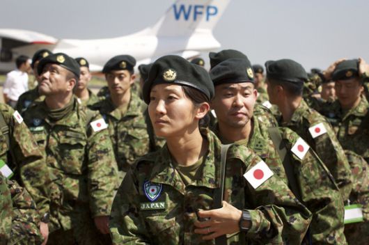 일본 육상자위대가 유엔평화유지활동에 참가하고 있다/사진=연합뉴스