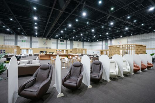 2025년 APEC 정상회의 수행원 라운지에 설치된 세라젬 파우제 M6./세라젬