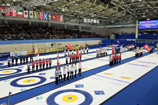 지난해 의정부실내빙상장에서 열린 세계여자컬링선수권대회 개막식 모습./의정부시
