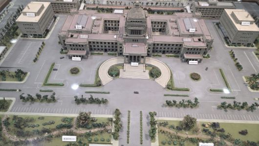 일본 국회 박물관에 전시된 국회 모형/사진=최영재  도쿄 특파원