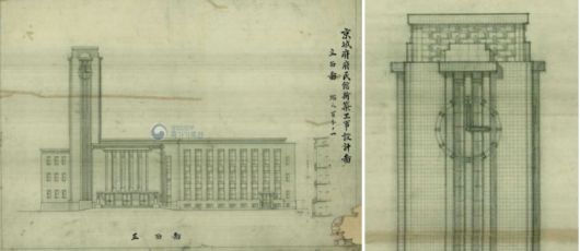 최초 설계도면. 국가기록원