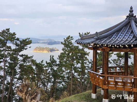 원산도 오로봉에서 내려다본 풍경.