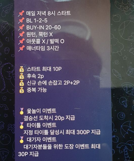 불법 홀덤펍이 텔레그램 등에서 손님을 모집한 방식. 서울경찰청 형사기동대 제공.