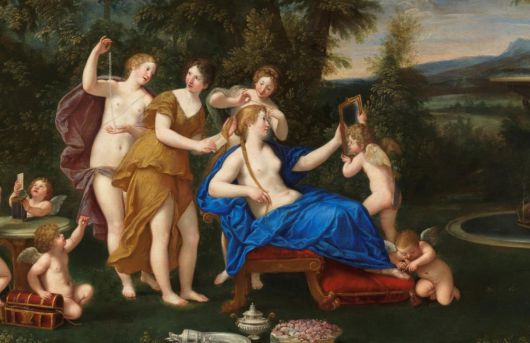 비슷한 시기 이탈리아 화가가 그린 ‘비너스의 단장(일부)’. 스페인 프라도미술관 제공