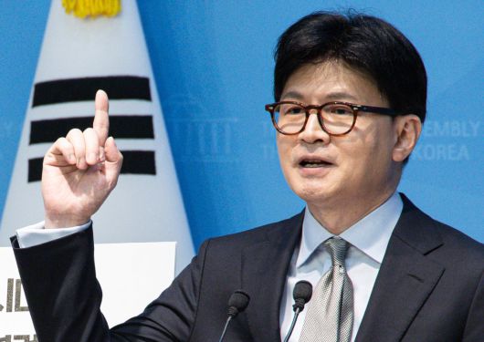 국민의힘 대선 경선에 나선 한동훈 전 대표가 15일 서울 여의도 국회 소통관에서 정책 비전을 발표하고 있다. 2025.4.15.뉴스1