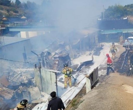 당시 화재 현장. 보성경찰서 제공