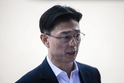 임성근 전 해병대 1사단장이  해병대 채 상병 순직 사건에 대한 외압 의혹 수사관련 포렌식 참관을 위해 23일 경기 과천시 고위공직자범죄수사처(공수처)로 출석하기에 앞서 취재진 앞에서 입장을 밝히고 있다. 2025.04.23. [과천=뉴시스]