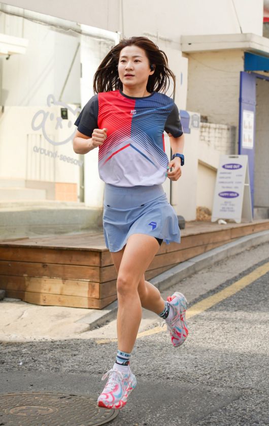 이호영 씨가 질주하고 있다. 이호영 씨 제공.