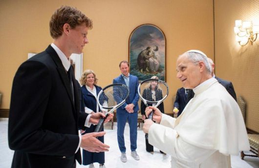 야닉 시너, 레오 14세 교황 ⓒ뉴시스