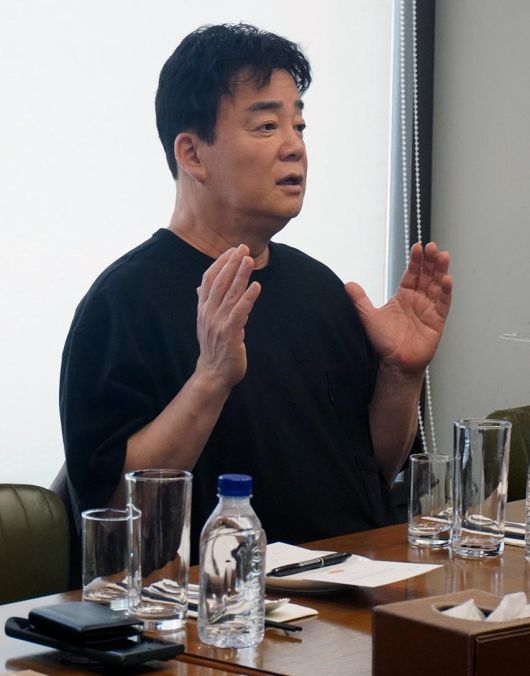 미디어 간담회에서 발언 중인 백종원 더본코리아 대표. 뉴스1