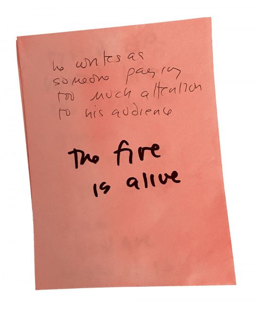 2020년 노벨 문학상을 수상한 미국 시인 루이즈 글릭이 시를 쓰는 과정에서 남긴 메모.