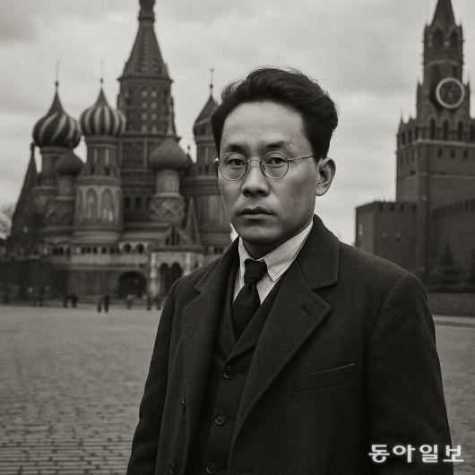 챗GPT로 상상해 본  이관용 기자의 모습. 출장지인 러시아 붉은광장 앞에 서 있다.