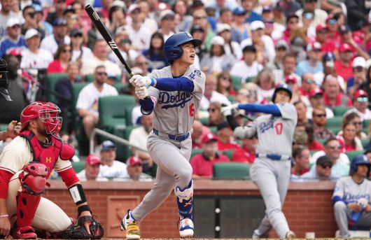LA 다저스의 김혜성은 올해 타율 0.391의 고감도 방망이를 과시하고 있다. AP 뉴시스