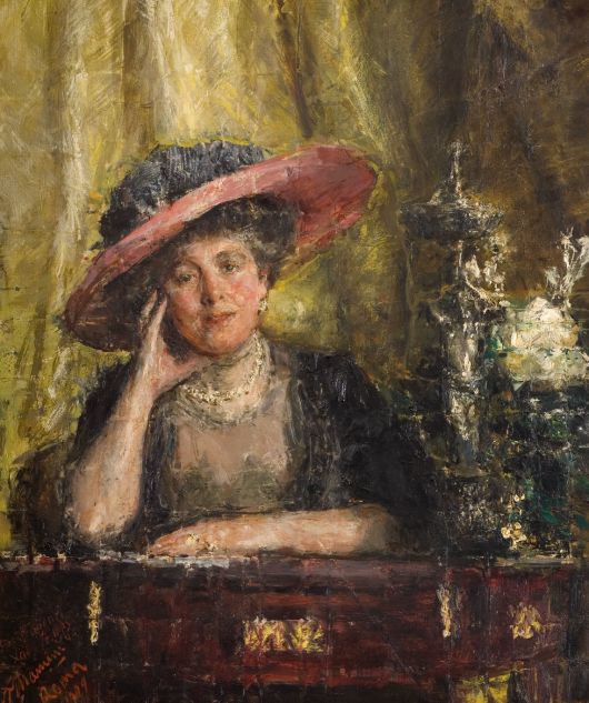 안토니오 만치니 ‘필립스 부인’. 46세 때의 모습이다.  Antonio Mancini, Lady Phillips, oil on canvas, 1909, 90,1 x 76,5 cmJohannesburg Art Gallery, Johannesburg