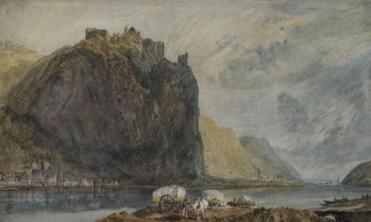 조지프 말로드 월리엄 터너 수채화 ‘안더나흐의 해머스타인’.  윌리엄 터너의 초상화는 20파운드짜리 지폐에 사용될 정도로 그가 영국 미술계에서 차지하는 위상은 절대적이다. 종이에 그린 수채화는 작품을 옮길 때 더욱 세심하게 주의를 기울여야 한다. Joseph Mallord William Turner, Hammerstein below Andernach, watercolor, 1817, 19,5 x 35 cmJohannesburg Art Gallery, Johannesburg