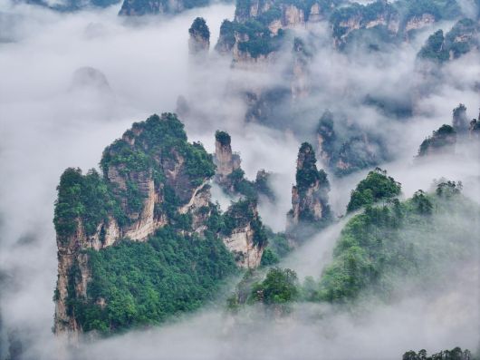 신비로운 자연미로 세계인의 사랑을 받은 ‘아바타 산’ 장자제 전경. (사진=게티이미지코리아)