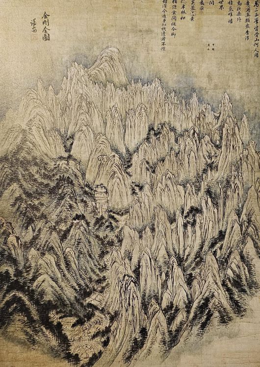 겸재 정선이 그린 국보 ‘금강전도’.